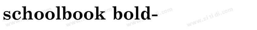 schoolbook bold字体转换